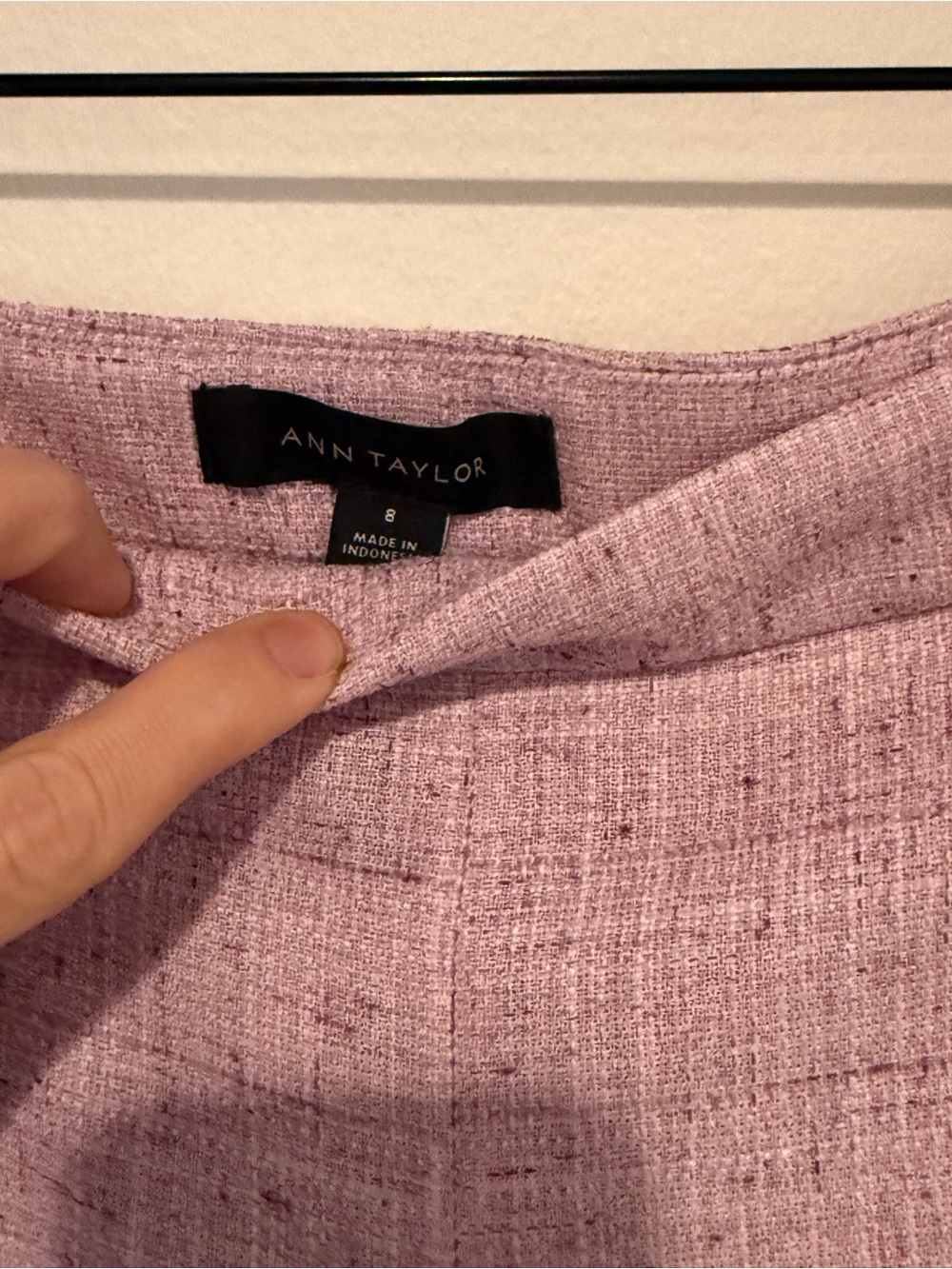 Ann Taylor Pastel Lilac Wide-Leg Pants - Picture 6 of 10